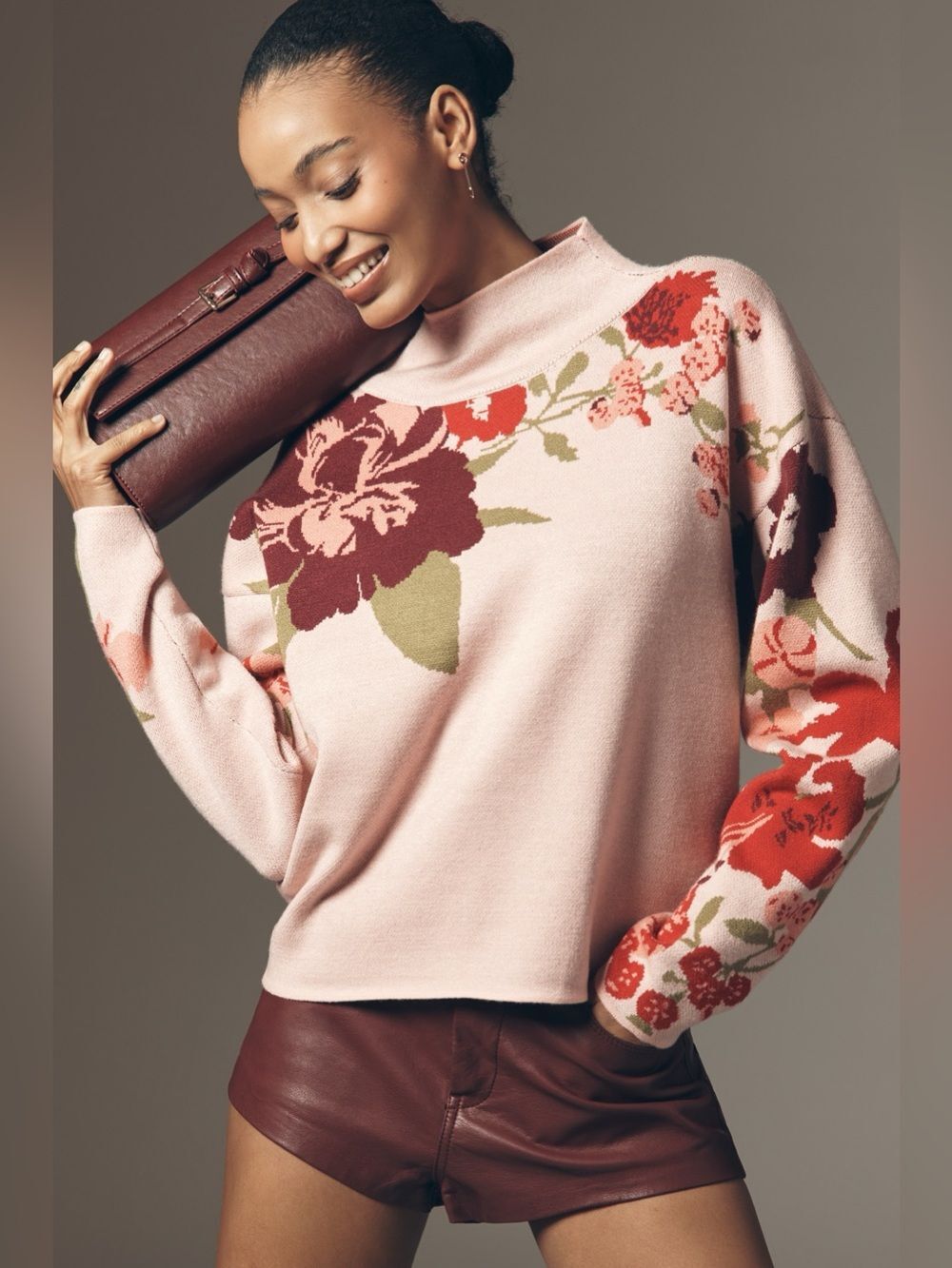New Anthropologie Carys Mock-Neck Sweater by Maeve Size L